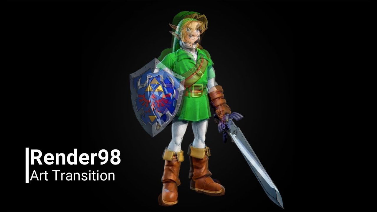 The legend of Zelda: Ocarina of Time render