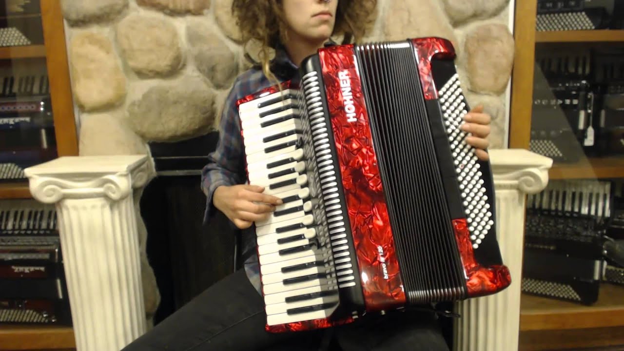 1874 - Red Hohner Bravo III LMM 120 $1495