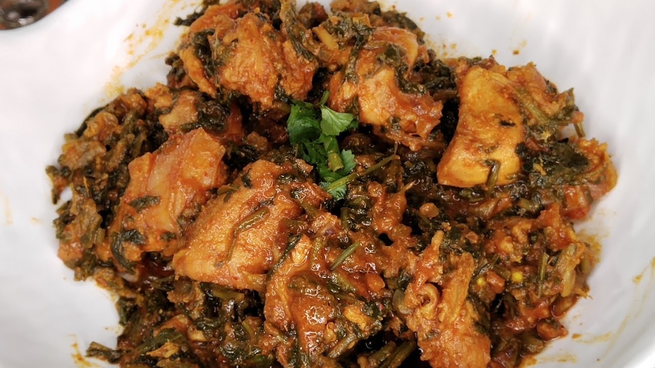 Palak Chicken curry Chicken in Spinach Gravy Recipe पालक चिकन