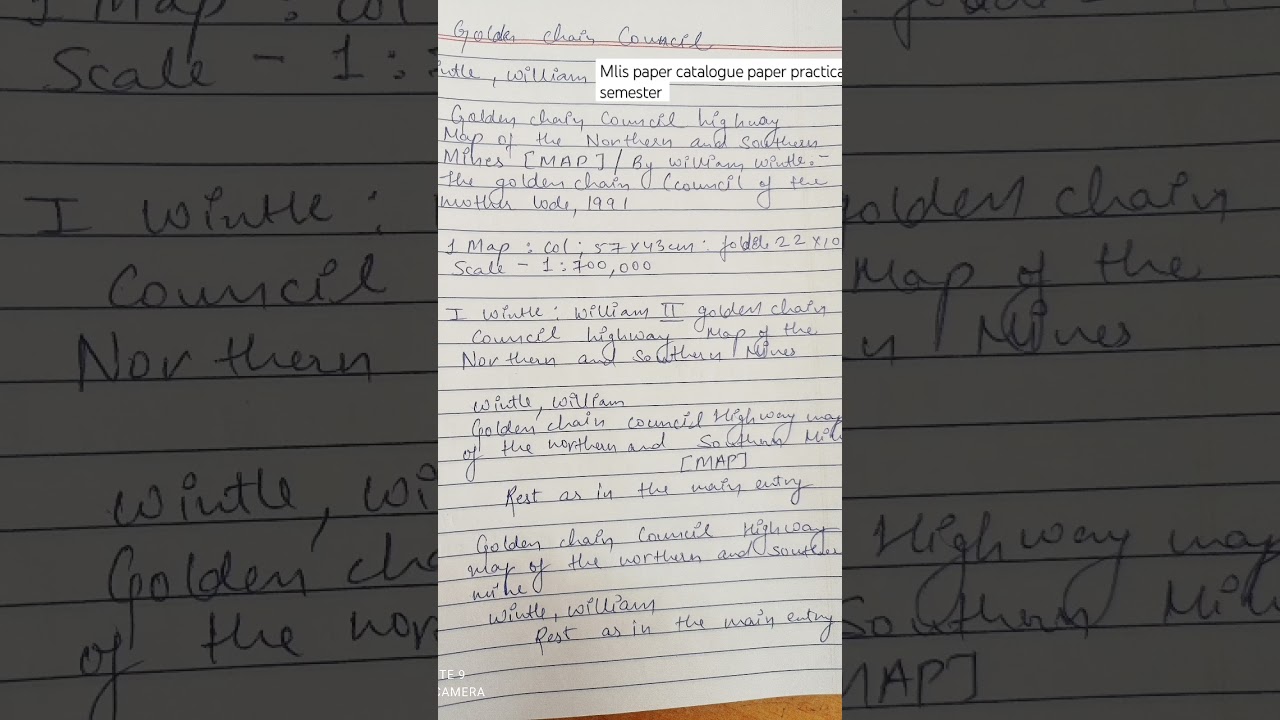 uprtou practical paper assignment M.lis catalogue