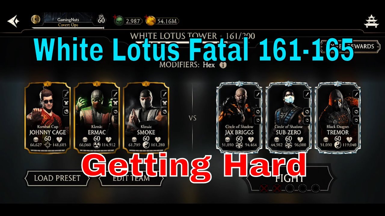 White Lotus Tower Fatal 161-165 | Tower is getting hard |  