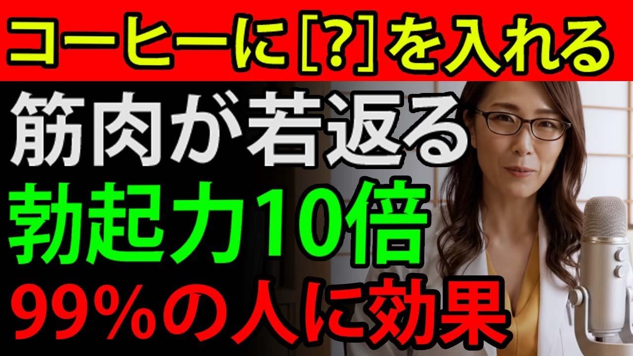 朝のコーヒーに○○を入れるだけで、筋肉が若返り、勃起力が10倍に！【実は、高齢者がコーヒーを飲むと筋肉と勃起力が20代のように回復】