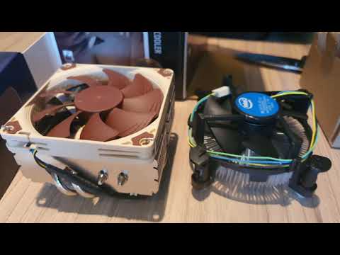 Распаковка Core i3-9100 сравнение боксовго кулера с Noctua NH-L9x65