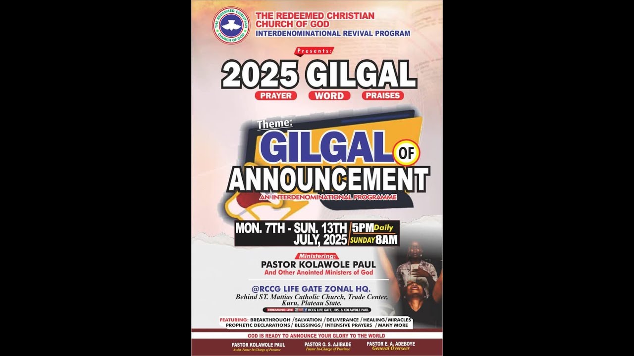 SUNDAY SERVICE - GILGAL DAY-7| 13TH JULY 2025