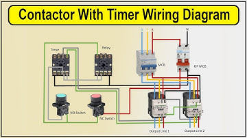 How to make to Contactor With Timer Wiring Diagram | timer contactor wiring diagram