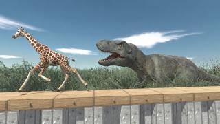 Escape from Hidden Carnivorous Dinosaurs to a Shelter