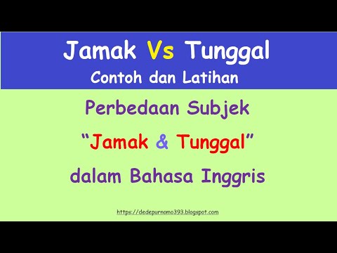 Perbedaan Penggunaan Subjek Jamak dan Subjek Tunggal Dalam Bahasa Inggris l Learning English Easy