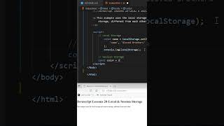Javascript Lesson 20- Local & Session Storage