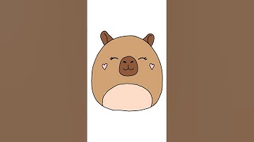 Capybara Squishmallow Drawing in 60 Seconds