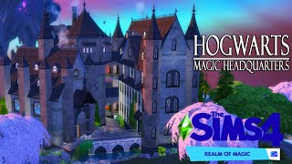 HOGWARTS MAGIC HQ 🧙‍♂️ // Sims 4 Speed Build // Realm of Magic // NoCC