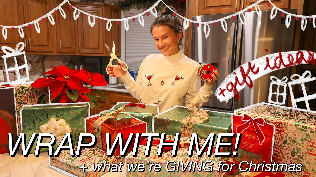 WRAP PRESENTS WITH ME + what we're *GIVING* for Christmas this year! (Christmas gift ideas!)