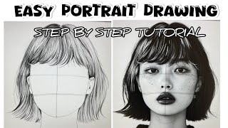 Easy Digital Portrait Drawing Step By Step On Xp-Pen Tablet