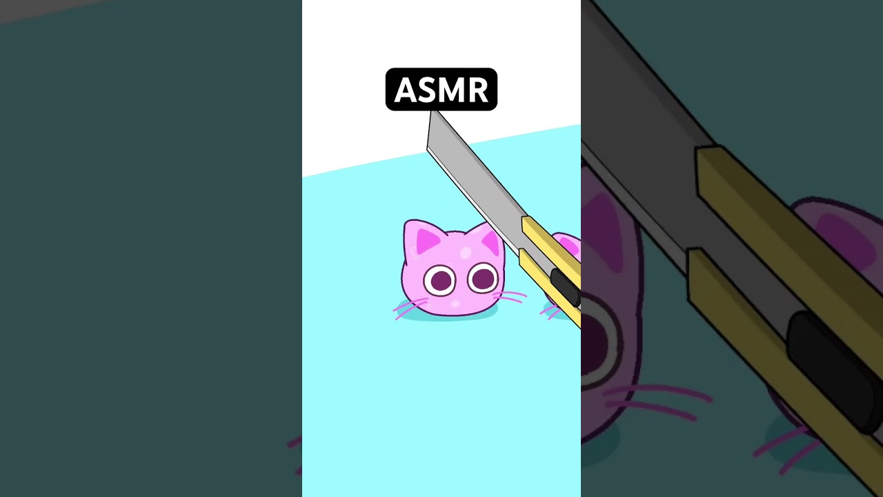 スライム猫を切る音が気持ち良い！ #ASMR #shorts