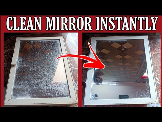 How to clean water stains on mirror, easy quick method, kannada kuvara. 