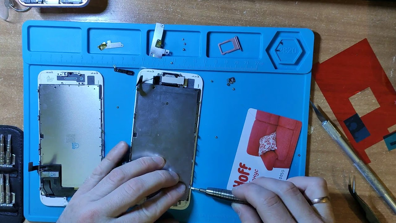 Замена дисплея на Iphone 7 - YouTube