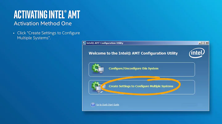 Intel® vPro™ Platforms/Intel® Active Management Technology (Intel® AMT) Lab Setup Guide Video