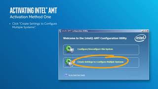 Intel® vPro™ Platforms/Intel® Active Management Technology (Intel® AMT) Lab Setup Guide Video screenshot 1