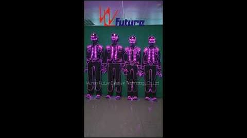 Programmable 433 wireless control LED light costumes for group dance