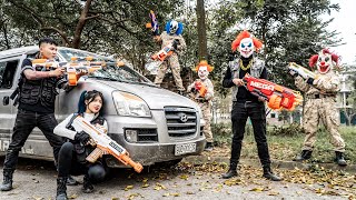 LTT Nerf Mod : Mission War New S.W.A.T Warriors W Nerf Mod Gun Fight Boss Masked Criminals Dangerous