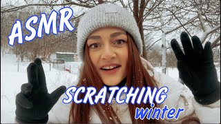 ASMR 😊  Winters sounds in the village  😍  Winter scratching ❆ #asmr #winter #scrathing