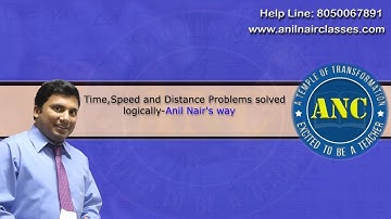 Time,Speed and Distance Problems solved logically-Anil Nair