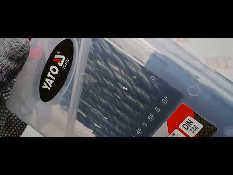 Набор сверл по металлу YATO 1-10 мм 19 мм (YT-4462), видео 1