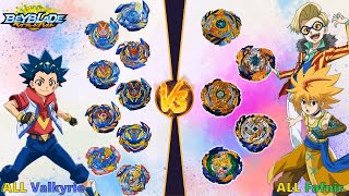 【Beyblade Burst BU ALL Valkyrie VS ALL Fafnir Relay Battle】 ベイブレードバースト 베이블레이드 버스트