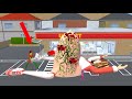 Giant mother u-mart attacked by zombie doctor - Sakura School Simulator 