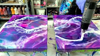 How to Create a Gorgeous Resin Painting!! ~ Fuchsia, Purple and