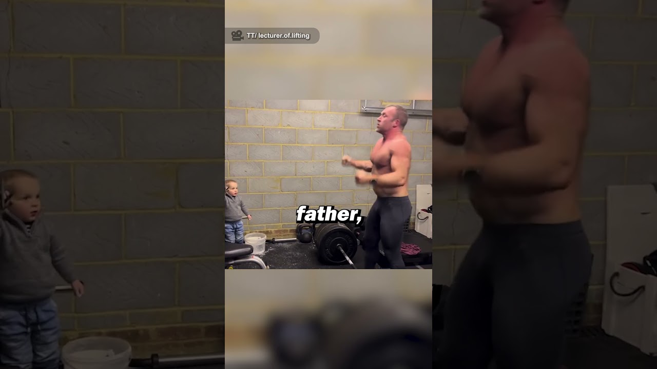 Son Motivates Dad To Lift 👏🥺