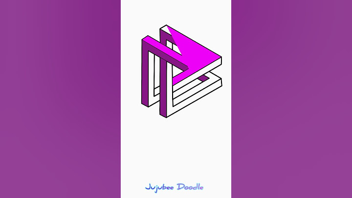 Optical illusion- impossible triangle Drawing- Imp65 #2danimation  #opticalillusion #satisfying