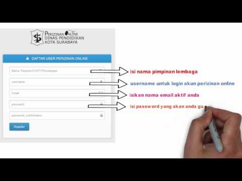 TUTORIAL REGISTRASI LOGIN PERIZINAN DINAS PENDIDIKAN KOTA SURABAYA