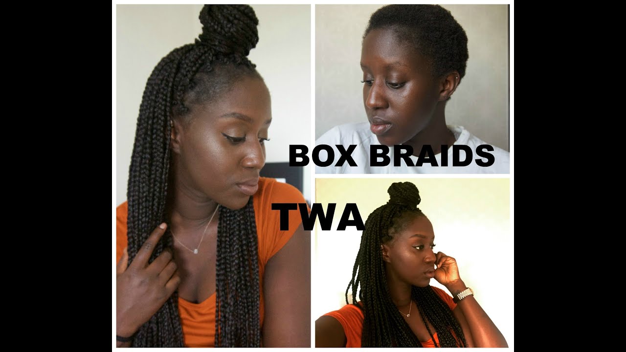 HOW TO DO BOX BRAIDS ON SHORT TWA HAIR - YouTube