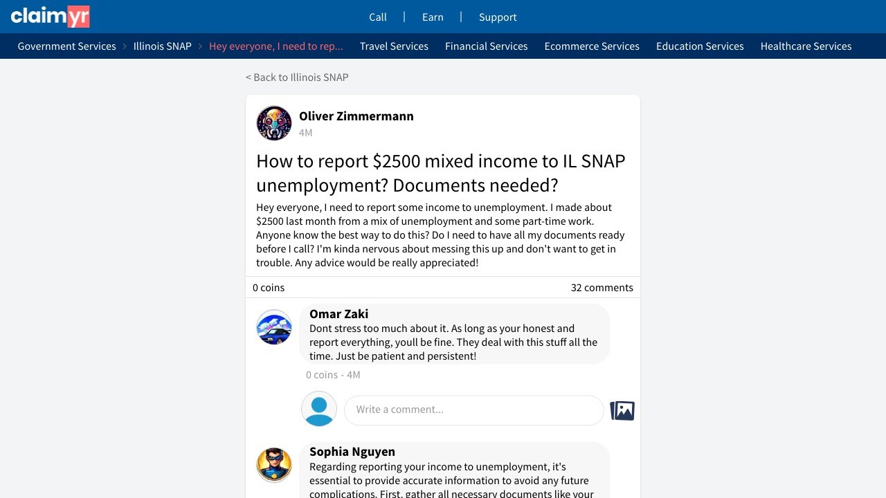 Illinois dhs snap how to report mixed income unemployment benefits
