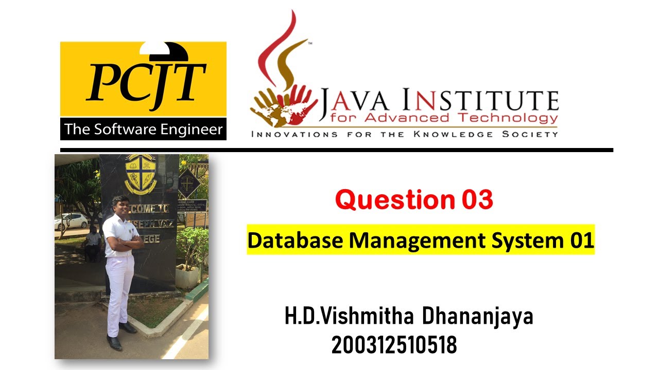 Data Base Task 02 |How to Create Tables | 1st Year | Java Institute ...