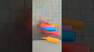 🔥 Fire & Glass Bottles! Crushing Crunchy & Soft Things! #shorts #asmr #oddlysatisfying #satisfying