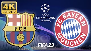 UEFA Champions League Highlights · FC Barcelona – Bayern München · FIFA 23 · PS5 4K UHD