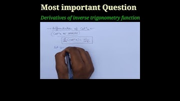 Differentiation of cot inverse x | Derivative of inverse trigonometry function | Proved | #shorts