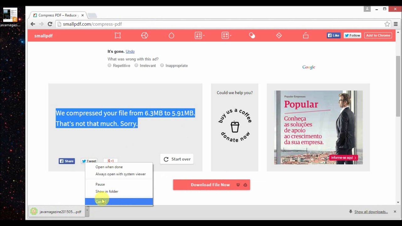 Google Chrome Apps Pdf Compressor Youtube