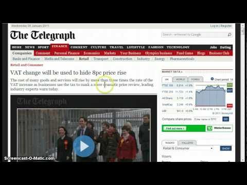 PLEASE SUBSCRIBE!!! (Telegraph) Britons will spend every penny they earn during the first five months of next year on taxes, a leading think-tank has calculated. - (WSJ) Israel looks set to push through a sharp increase in oil and gas taxes after a committee of experts recommended nearly doubling the state's share of future revenue from oil and gas finds. - (Press TV) European stock markets have tumbled on the last day of 2010 as the continent's financial woes continue. - FT) -- Eurozone inflation rose in June to its highest since the bloc's 1999 formation, data showed on Monday as political opposition mounted to an expected European Central Bank move to raise its main interest rate this week. - (Reuters) - The euro currency area has only a one-in-five chance of surviving in its current form over the next 10 years because of competitive imbalances between its members, a leading British think tank said on Friday. - (BBC) The first oil pipeline linking the world's biggest oil producer, Russia, and the world's biggest consumer of energy, China, has begun operating. HEADLINES JPMorgan Chase Shakes Off Early Loss; Faces Suit Over Petters Ponzi Scheme bit.ly VAT change will be used to hide 8pc price rise bit.ly Britain increases VAT despite concerns www.presstv.com Britons to spend first five months paying tax bit.ly Tax Cut Bill Signed By Obama Packed With Obscure Stocking Stuffers For Businesses huff.to Israel Sets Steep Rise in Taxes on Oil, Gas on.wsj.com European stock <b>...</b>