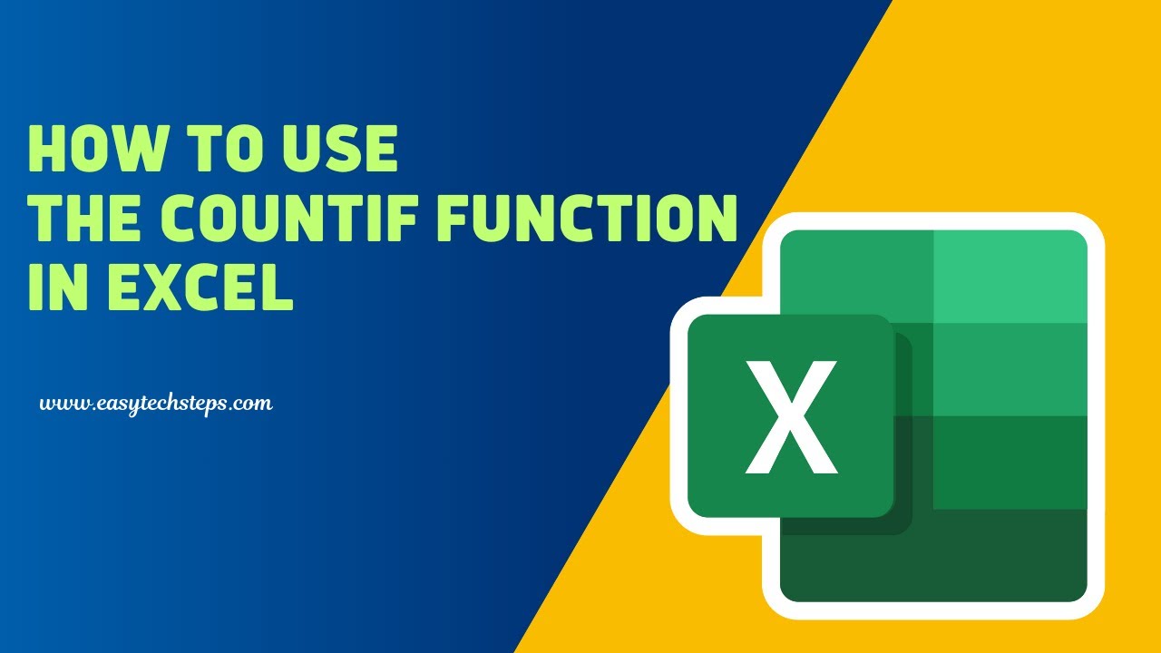 How to Use the COUNTIF Function in Excel - Simple and Easy Guide - YouTube