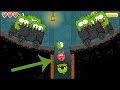 Playing Red Ball 4 with Om Nom Ball (Cut The Rope) with boss fights INTO THE CAVES