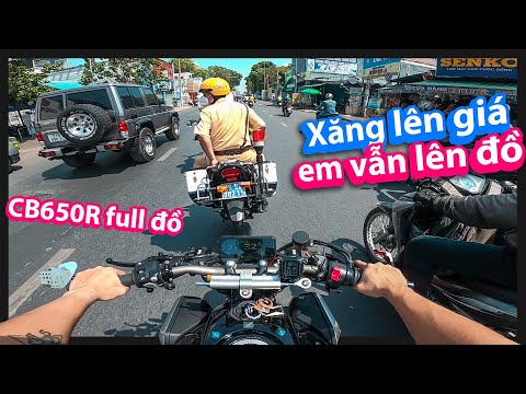 Video Xăng lên giá nhưng em vẫn lên full đồ cho CB650R Neo... - youtube