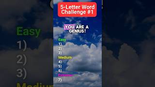 5 Letter Words Challenge 1