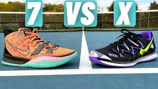 Kyrie 7 Vs Kyrie Vapor X On The Tennis, Basketball and Pickleball Court