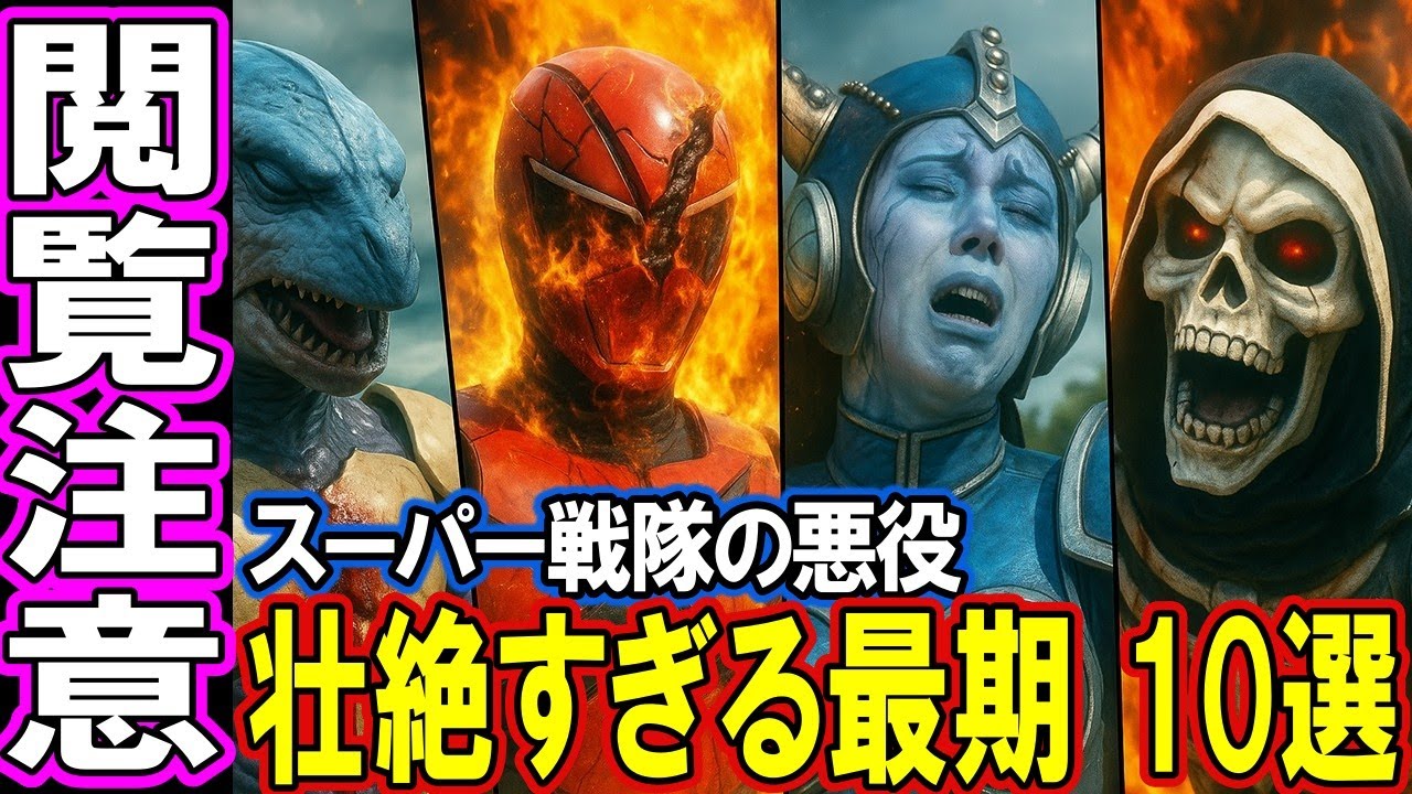 【閲覧注意】スーパー戦隊・悪役たちの壮絶すぎる最期10選…これはトラウマレベル！パート２