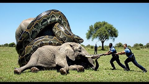 Brave Heroes Face a GIANT SNAKE in an EPIC Battle to Save a Mother Elephant!