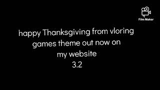 happy Thanksgiving theme from vloreing games