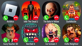 Roblox,Info The Dead 2,The Baby in Yellow,DarkRiddle,Scary Teacher 3D,Red Ball 4,Ice Scream 1,...