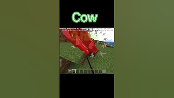 How many hits of sword a cow takes to die #minecraft #shorts